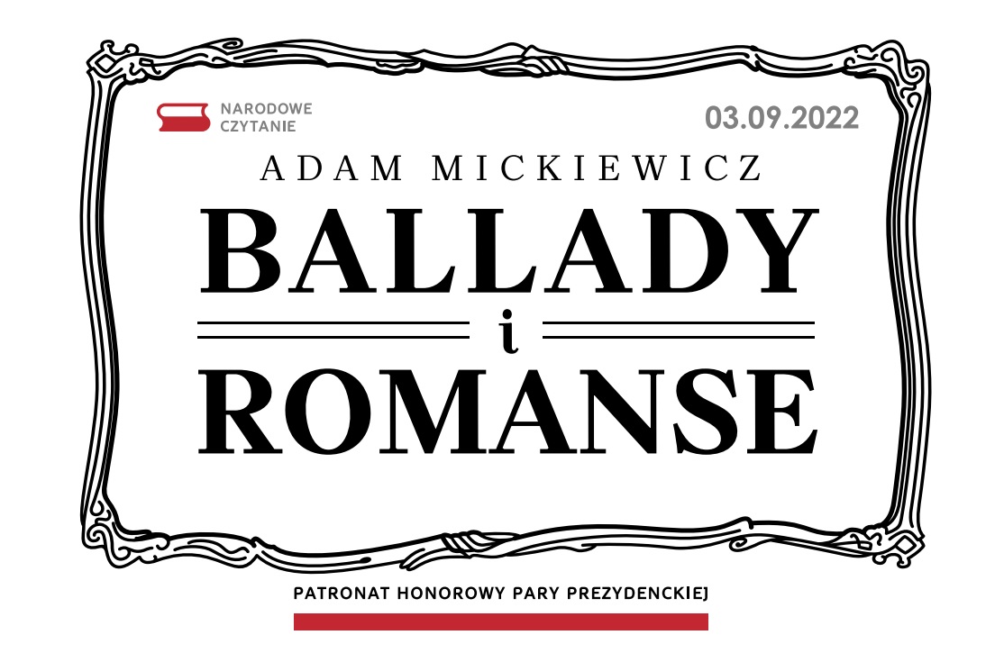 Narodowe Czytanie 2022 - Adam Mickiewicz "Ballady i romanse" w bibliotekach GCK w Czersku